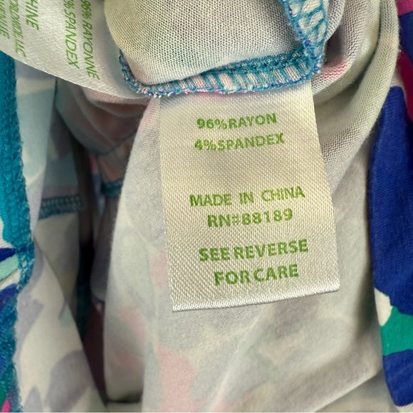 Lilly Pulitzer Romper Size XS Pink Blue Long Sleeve Vacation‎ Colorful Art - Picture 6 of 9